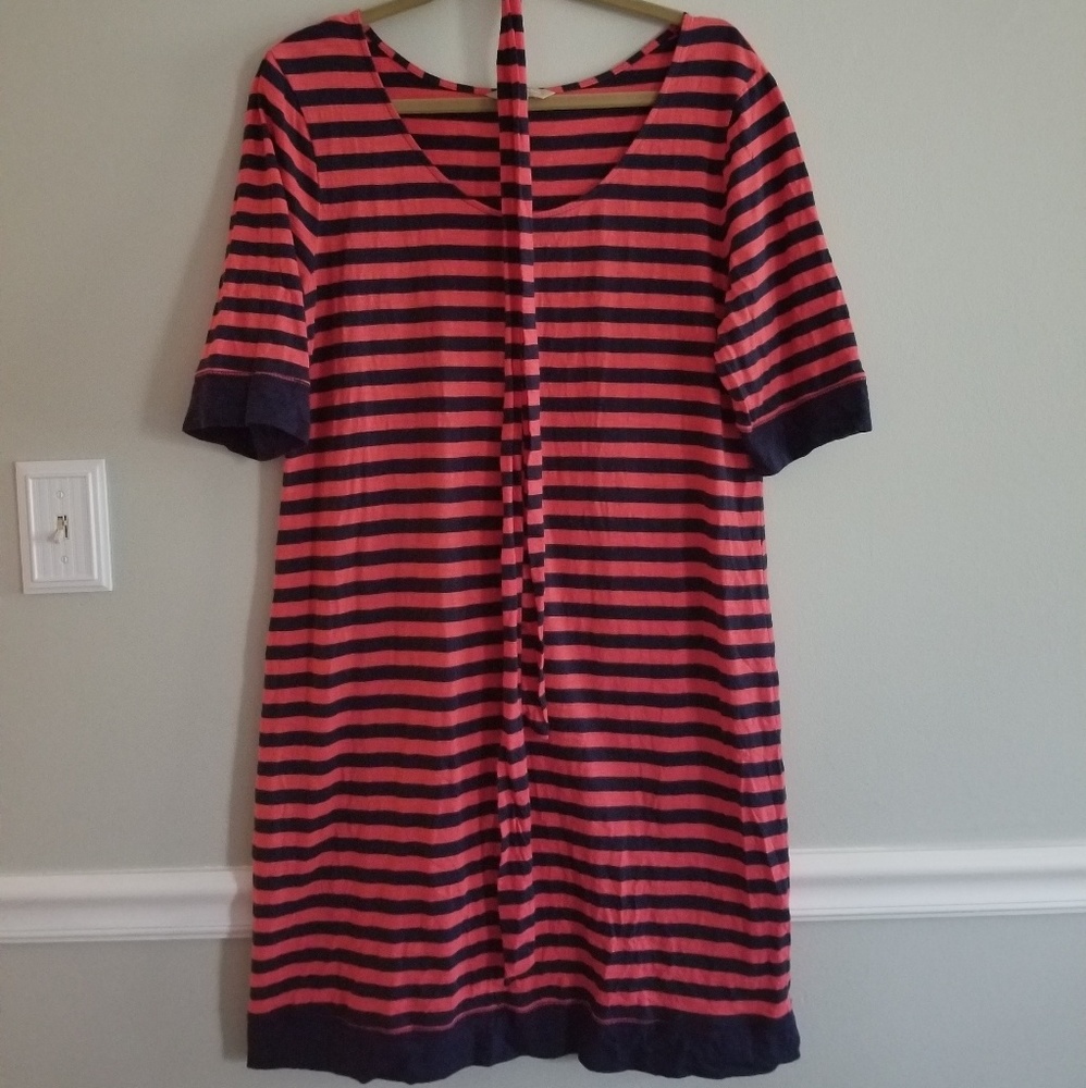 Banana Republic Cotton Dress XL Red Navy